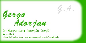 gergo adorjan business card